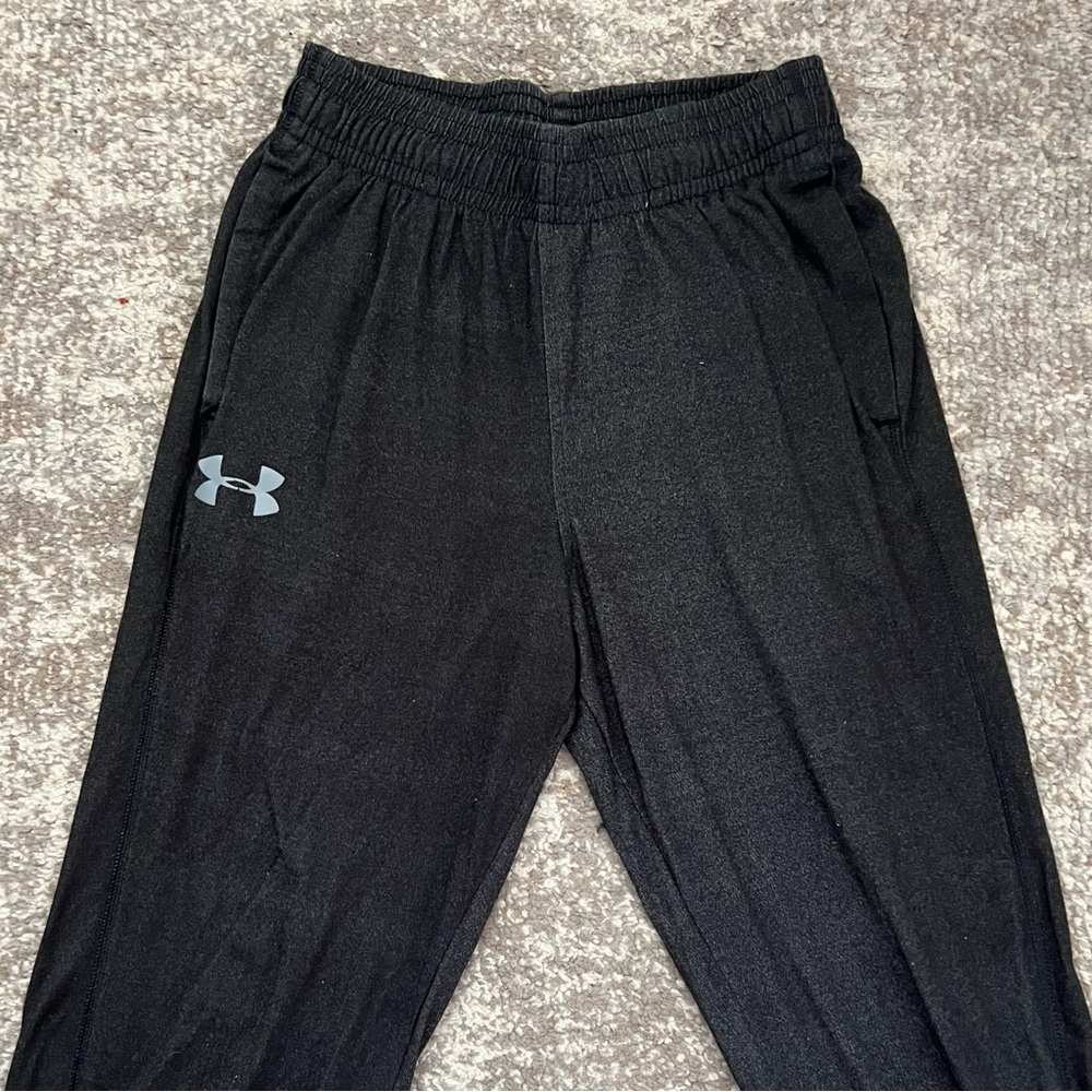 Under Armour Men’s Small Joggers Dark Grey Loose Fit Drawstring/Pockets/Leg Zip